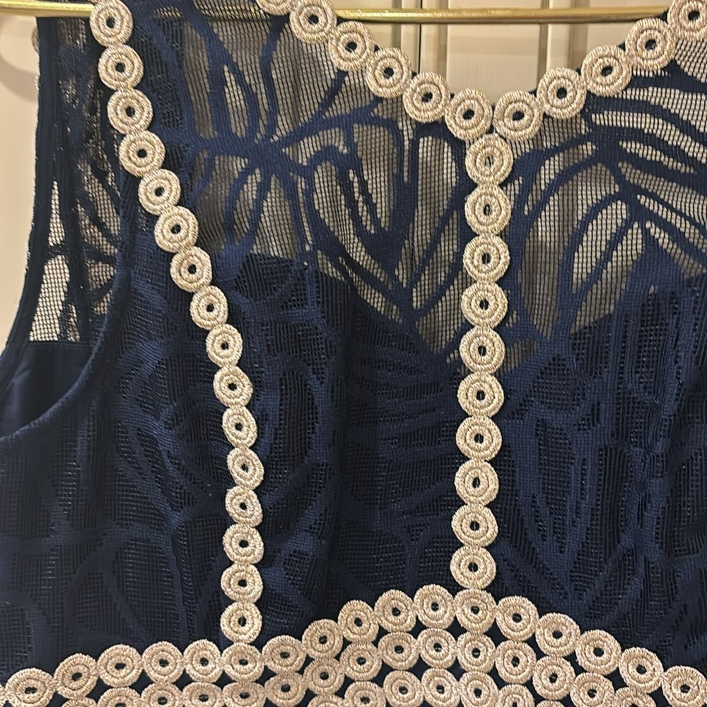 Lilly Pulitzer sleeveless dark navy dress size 6 - Picture 11 of 16